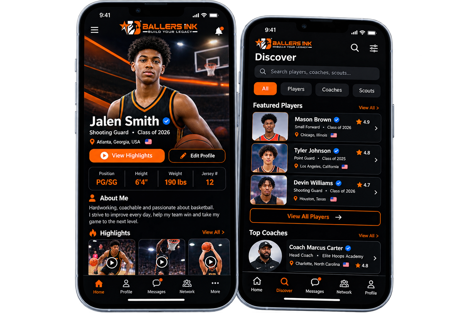 BallersInk Players and Coaches Apps